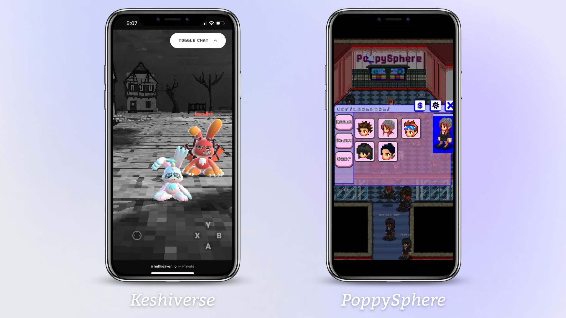 Keshi et Poppy créations métavers