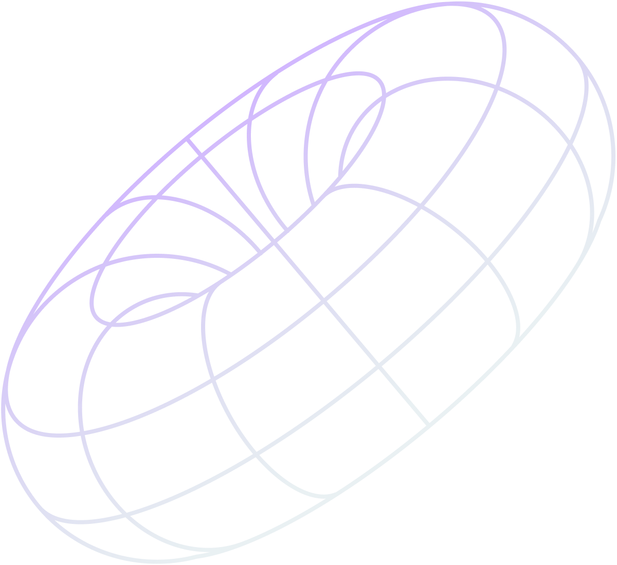 Tore fait de lignes violettes